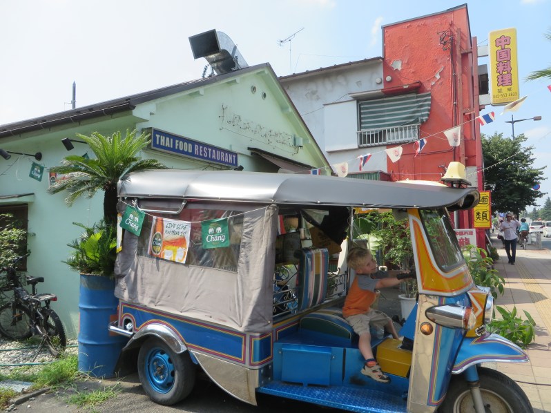 This Tuk Tuk truck in front of a Thai restaurant is like a magnet for small children. Or, at least, for my small child.